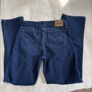 Wrangler Men's Dark Blue Straight Jeans 34 x 34